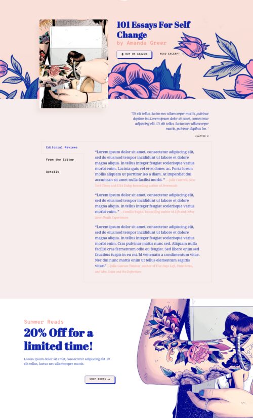 Elementor kit - Ebook Author - Book Detail 2