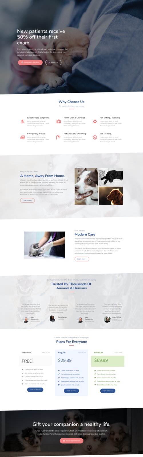 Veterinary - Home Landing