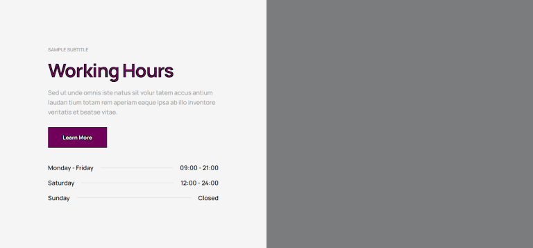 Working Hours c916