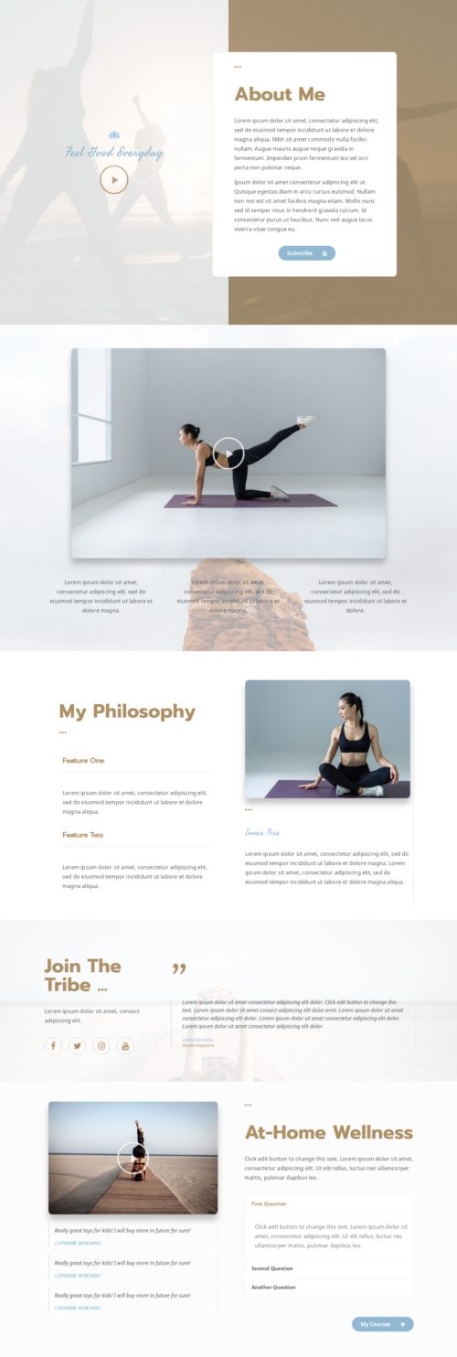 Fitness Influencer - About me - 2