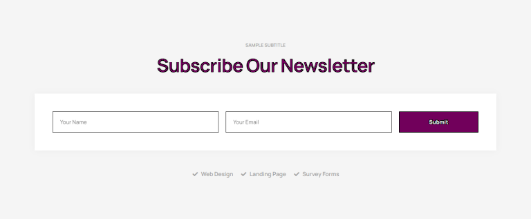 Email Opt-in c964