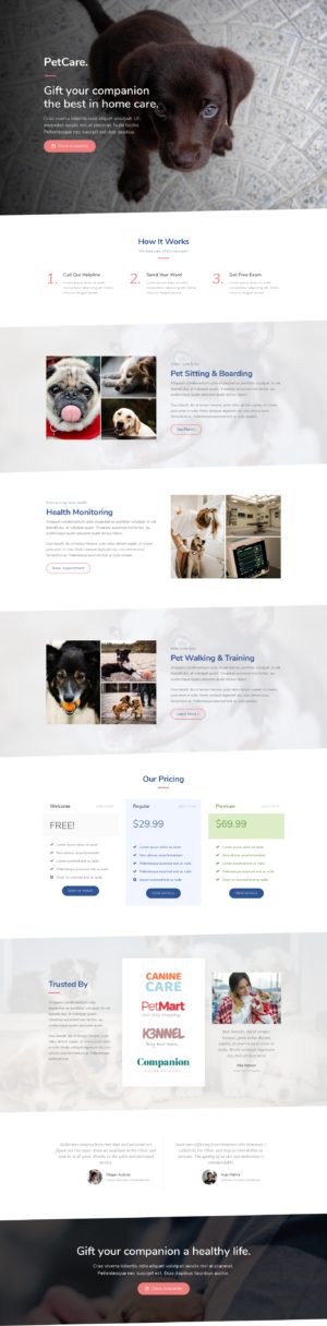 Veterinary - Home Pet Care Dogs