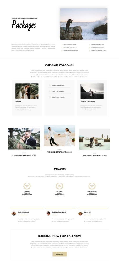 Wedding Photography - Pricing