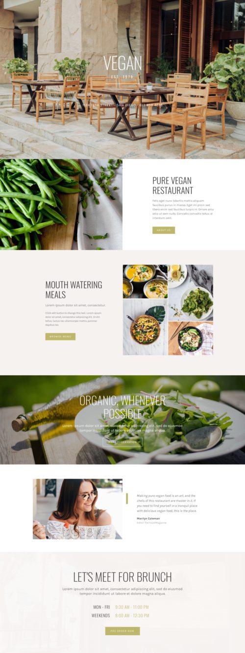 Vegan Restaurant - Home 1