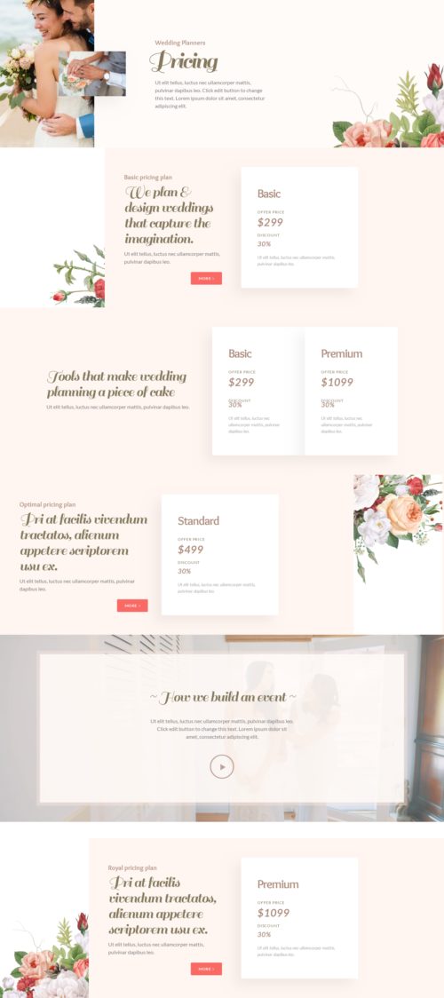Wedding Planner - Pricing 1
