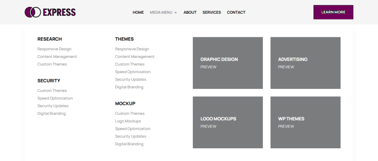 Mega Menu c3398