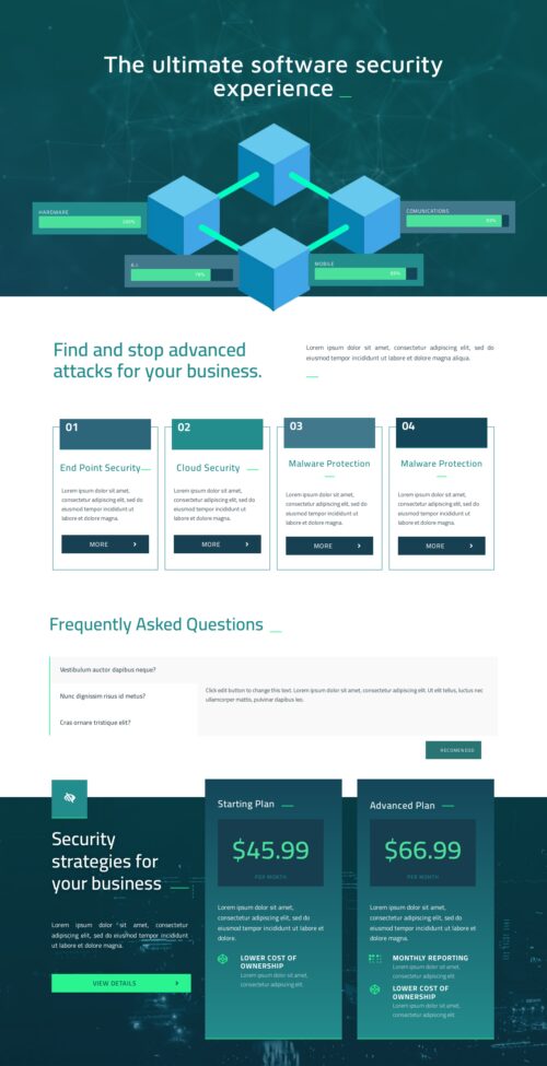 Cyber Security Product Landing
