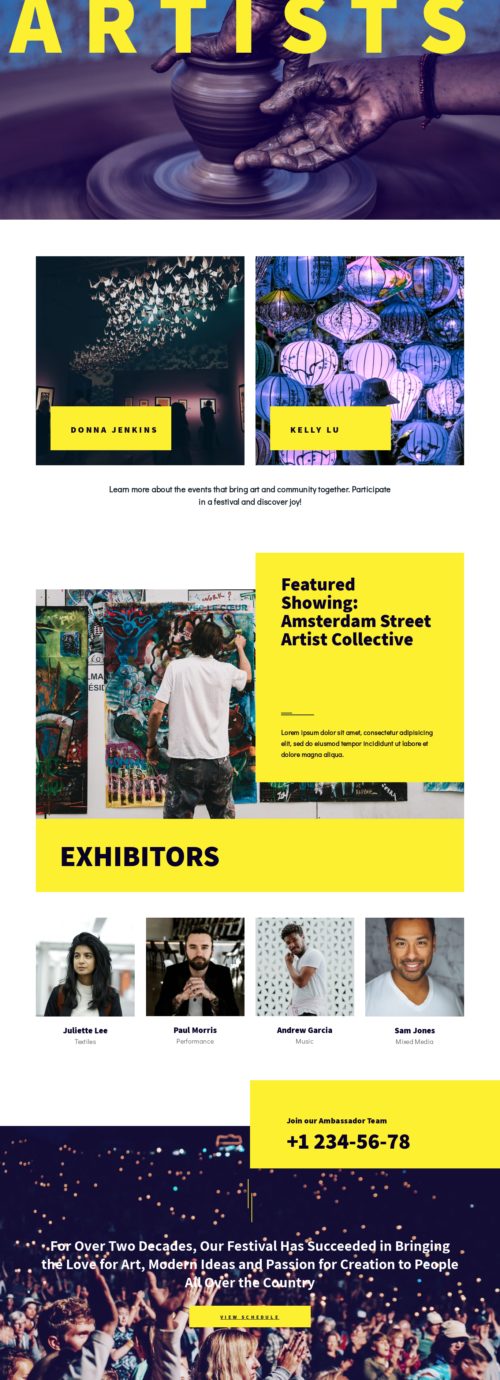 Arts Festival - Artists