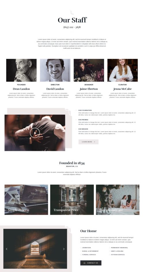 Funeral Services - Our Staff