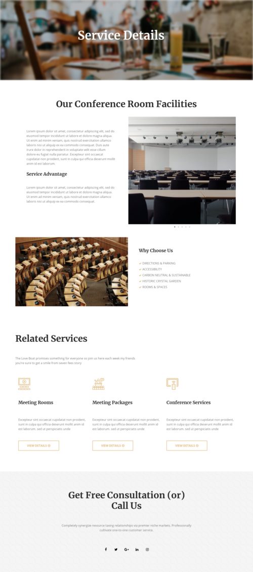 Conference Venue - Service details