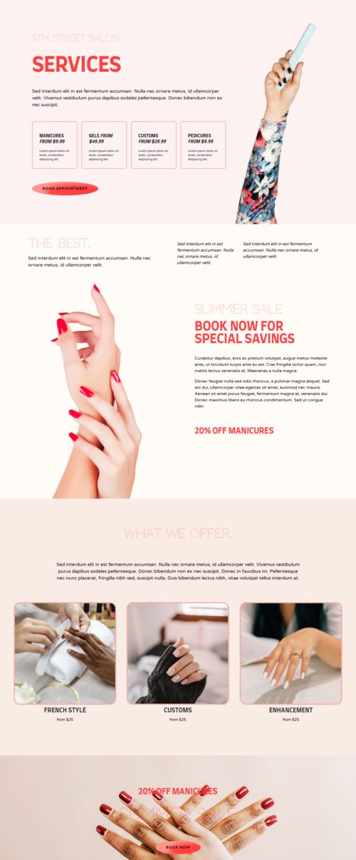 Nail Salon - Services