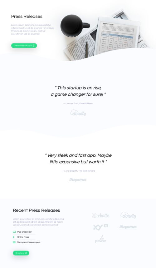 SaaS App - Press releases
