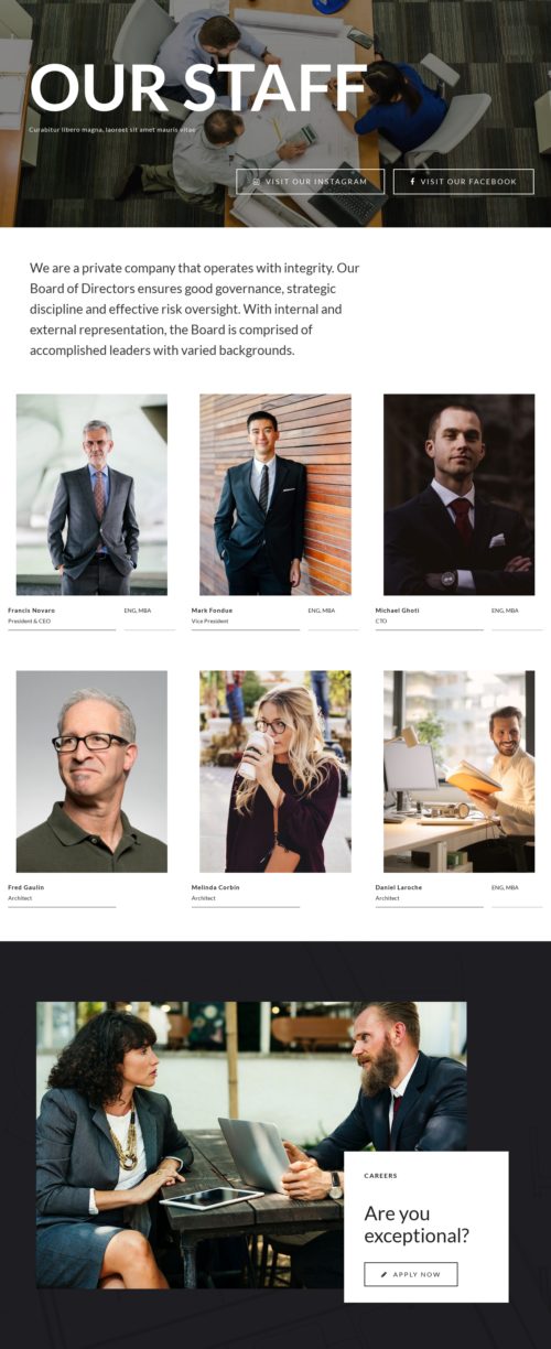 Home Construction - Our staff