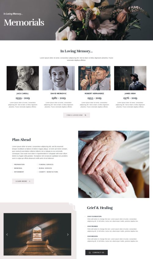 Funeral Services - Support & Memorials