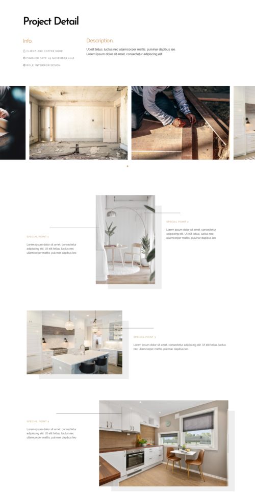 Home Renovations - Work details