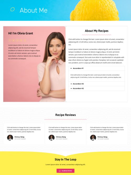 Recipe - About me 2