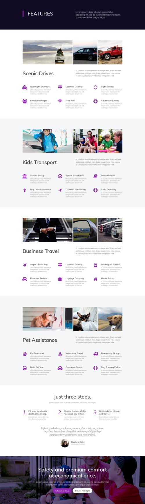 Local Ride Share - Features