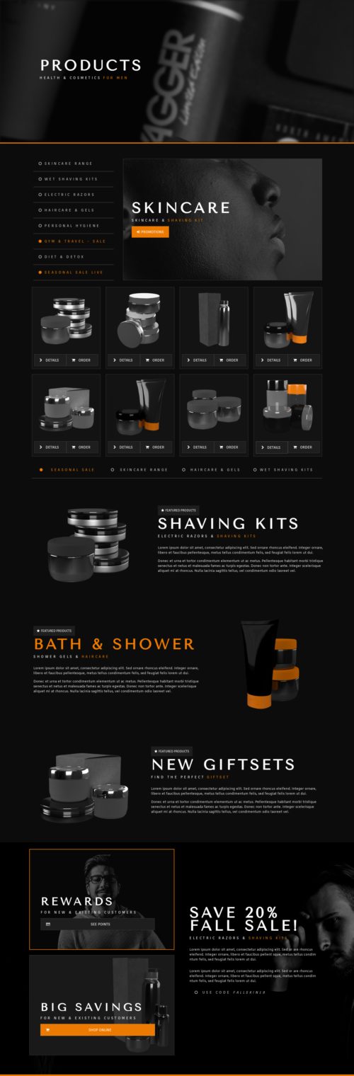 Men's Cosmetics - Products