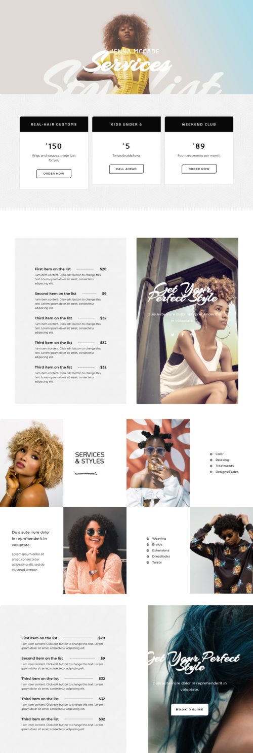 Stylist - Services