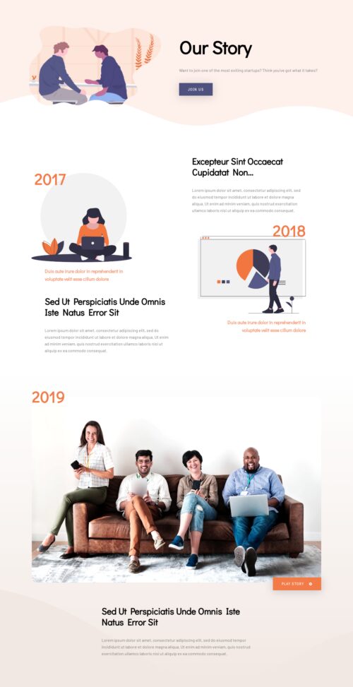 Startup Business - Our Story - 1