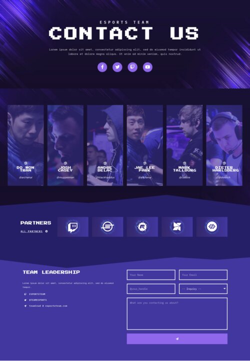 Esports Contact Us