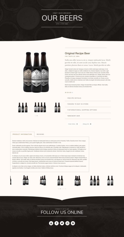 Elementor kit - Brewery - Beer Single