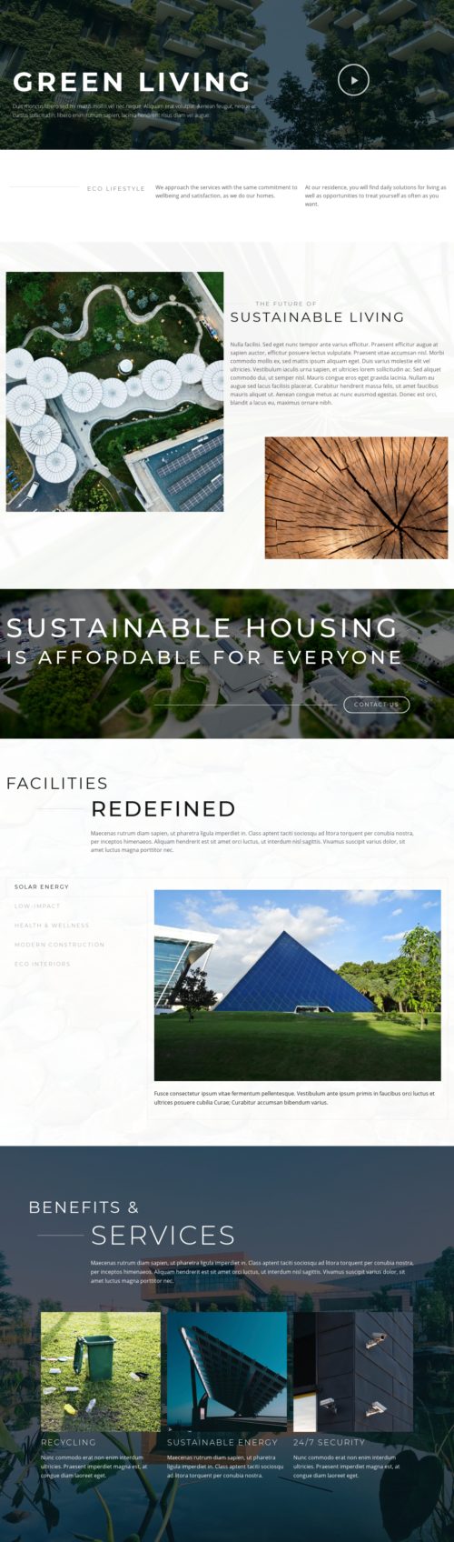 Sustainable Housing - Green Living