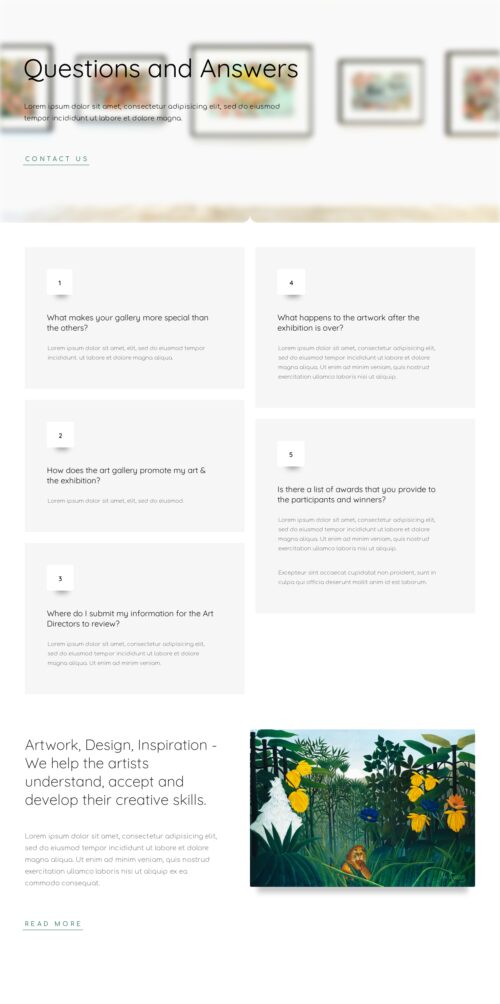 Art Gallery - FAQ