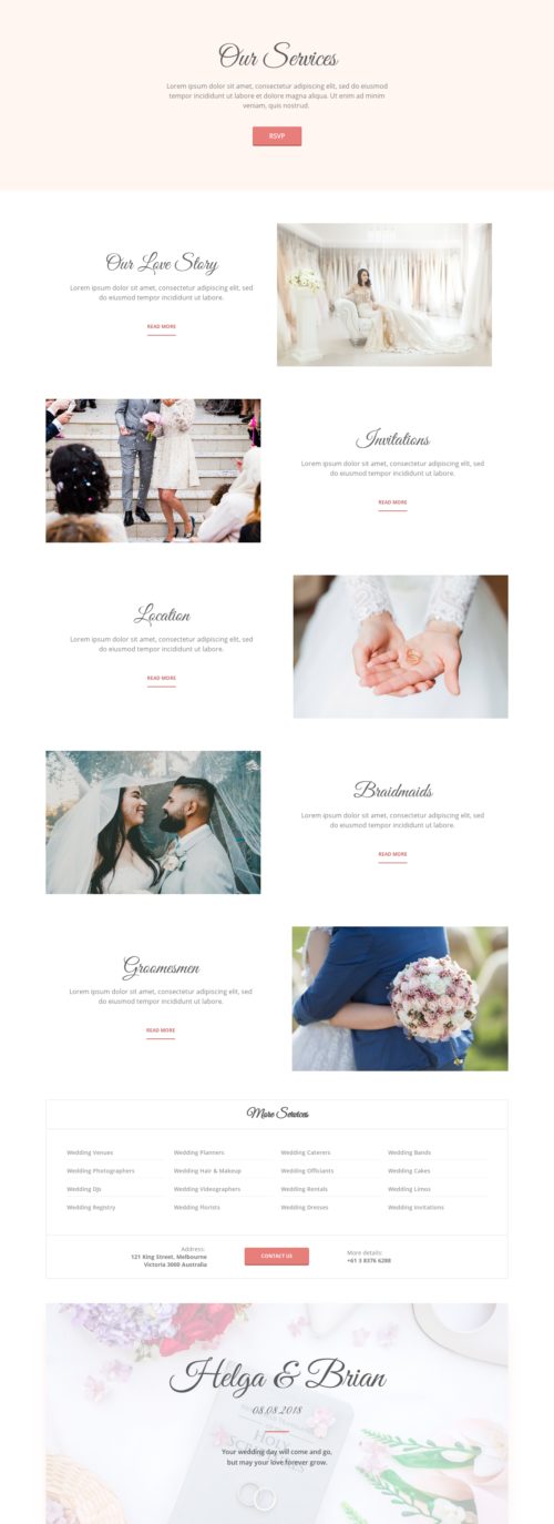 Wedding - Our services