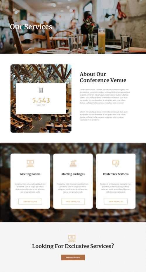 Conference Venue - Services