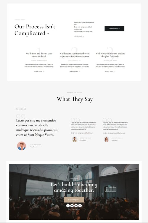 Event Planner Our Process