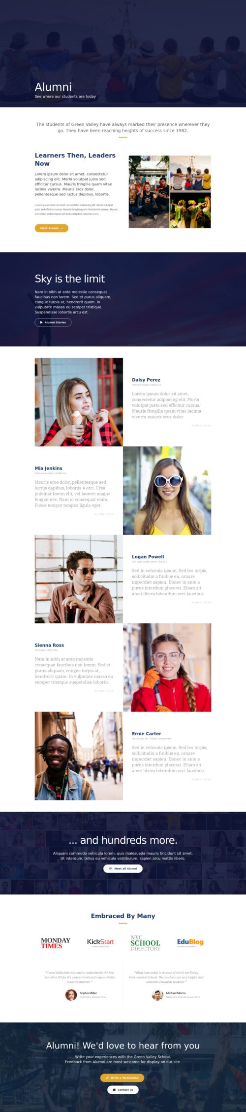 School Alumni Testimonials