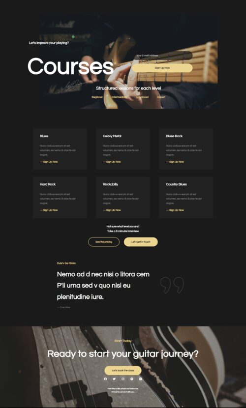 Music Lessons Courses 