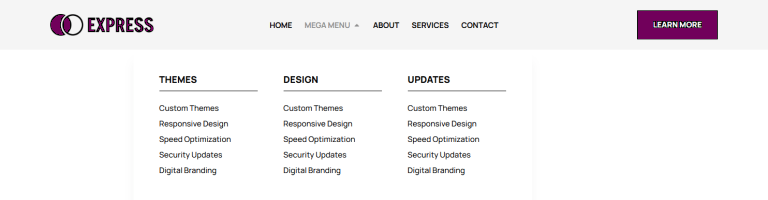 Mega Menu c3374