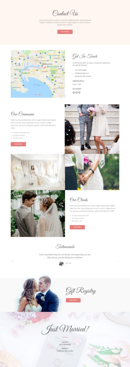 Wedding - Contact us