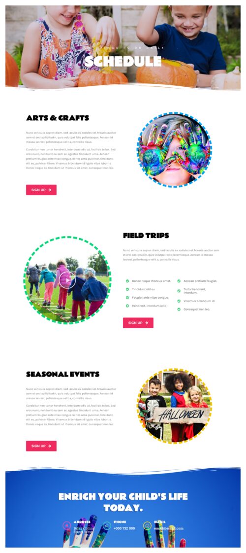 Childcare - Schedule