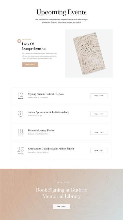 Self Published Author - Events 1