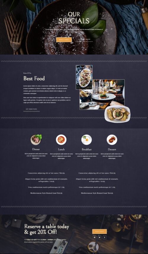 Mediterranean Restaurant Specials
