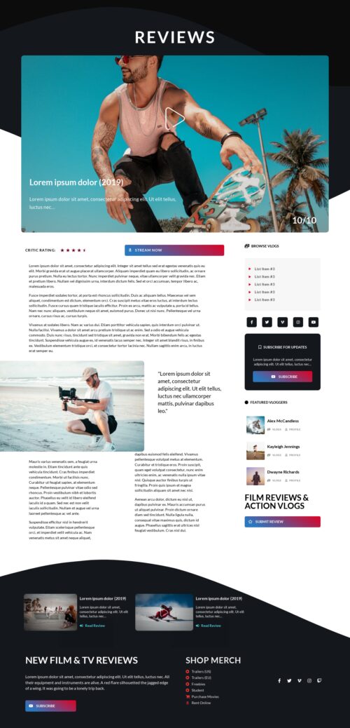 Video Magazine Reviews