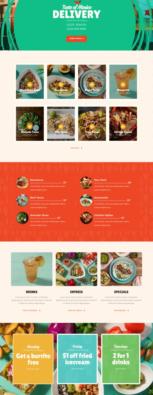 Mexican Restaurant - Menu 3