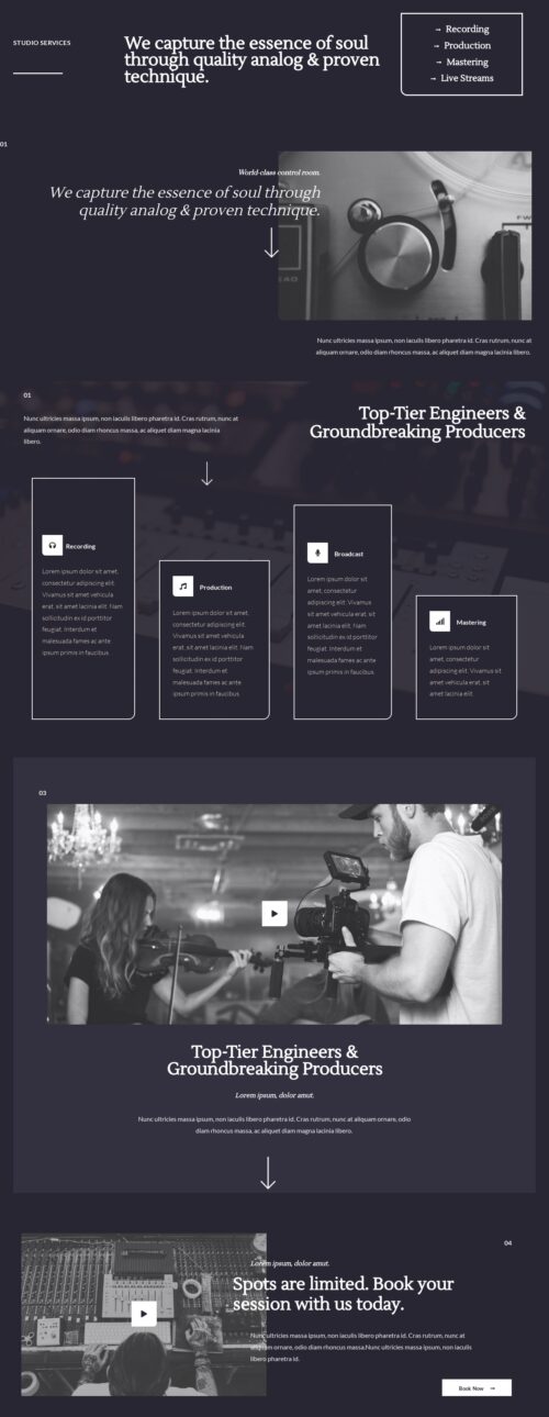Recording Studio - Services
