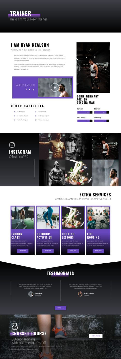 Personal Trainer - About me 1