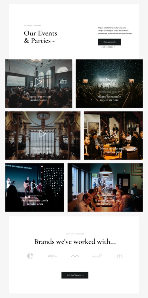 Event Planner Event Gallery