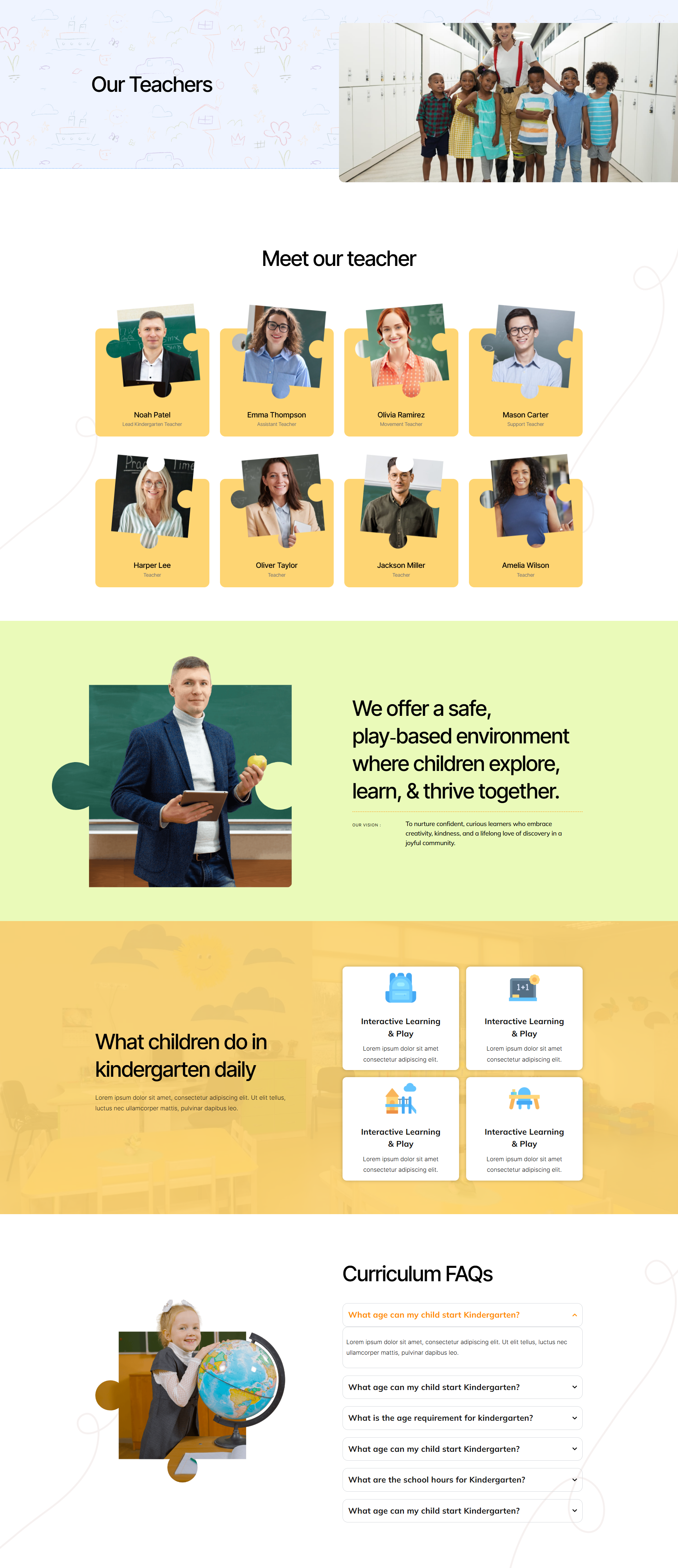 Kindergarten - Teachers Page 1