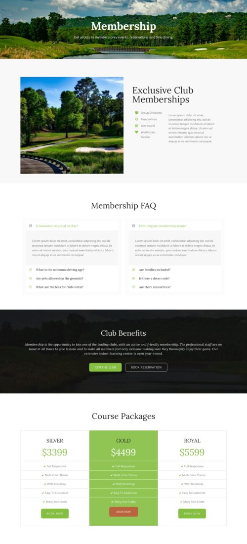 Golf Course Membership