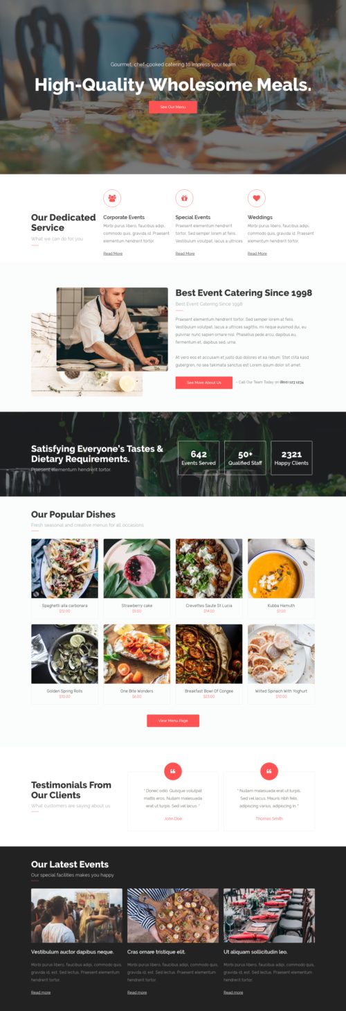 Catering Business - Home 1