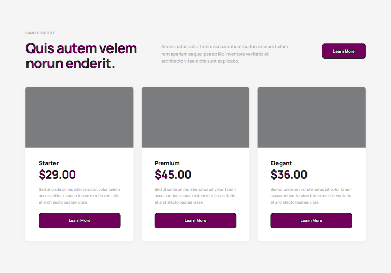 Pricing Table - c798