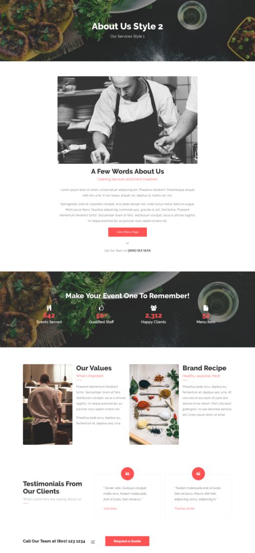 Catering Business - About us 2