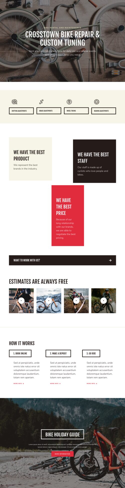 Bike Repairs Rentals - Home 1