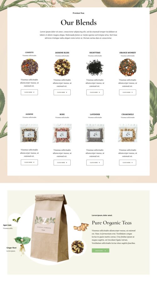 Tea Shoppe - Our blends